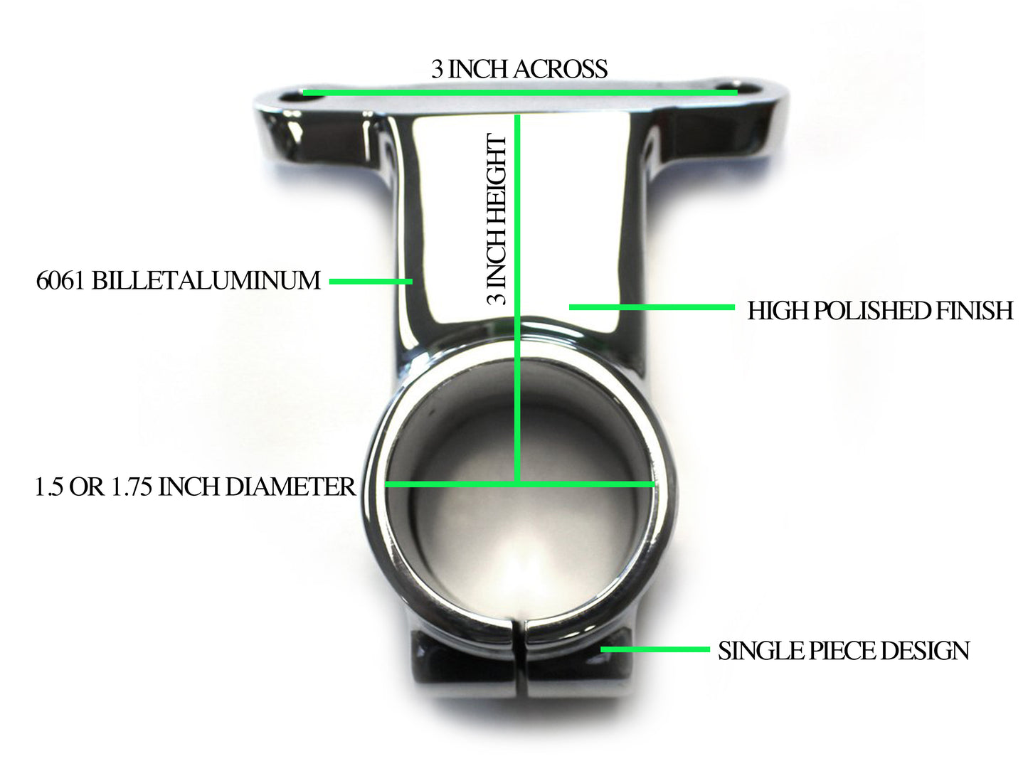 39 Style Column Drop, 3" Length, 6061 Billet Aluminum