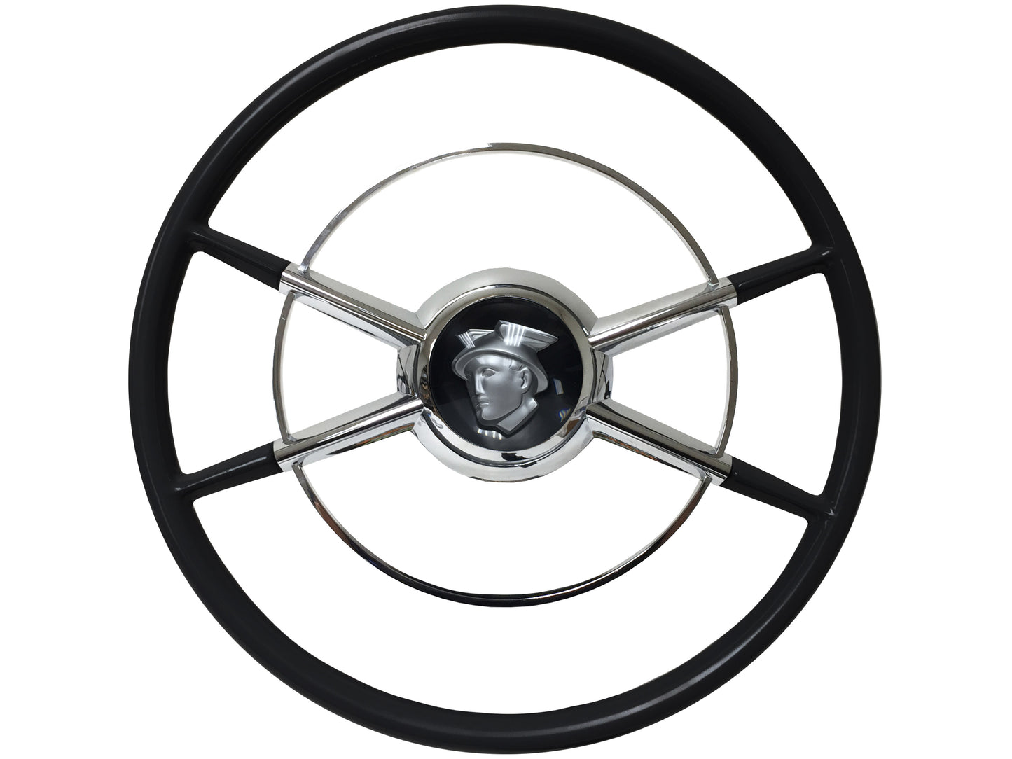 16" Crestliner Black Steering Wheel Mercury Kit