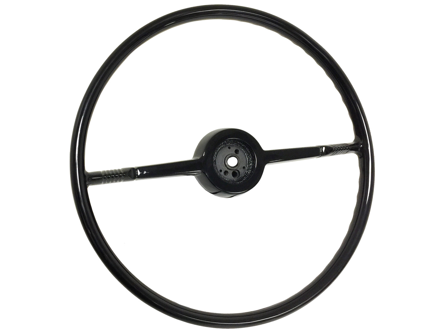 1953-54 Chevy Black Steering Wheel Kit, '53 Style Horn Cap