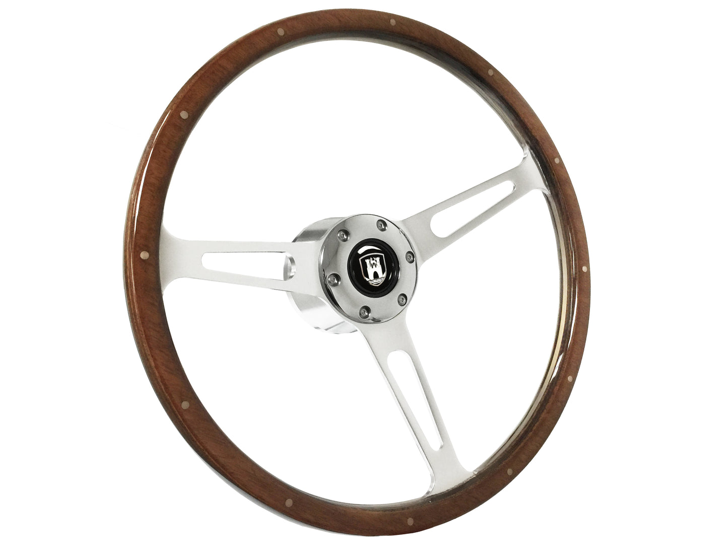 1961-74.5 Volkswagen 15" Classic Wood 6-Bolt Steering Wheel Kit