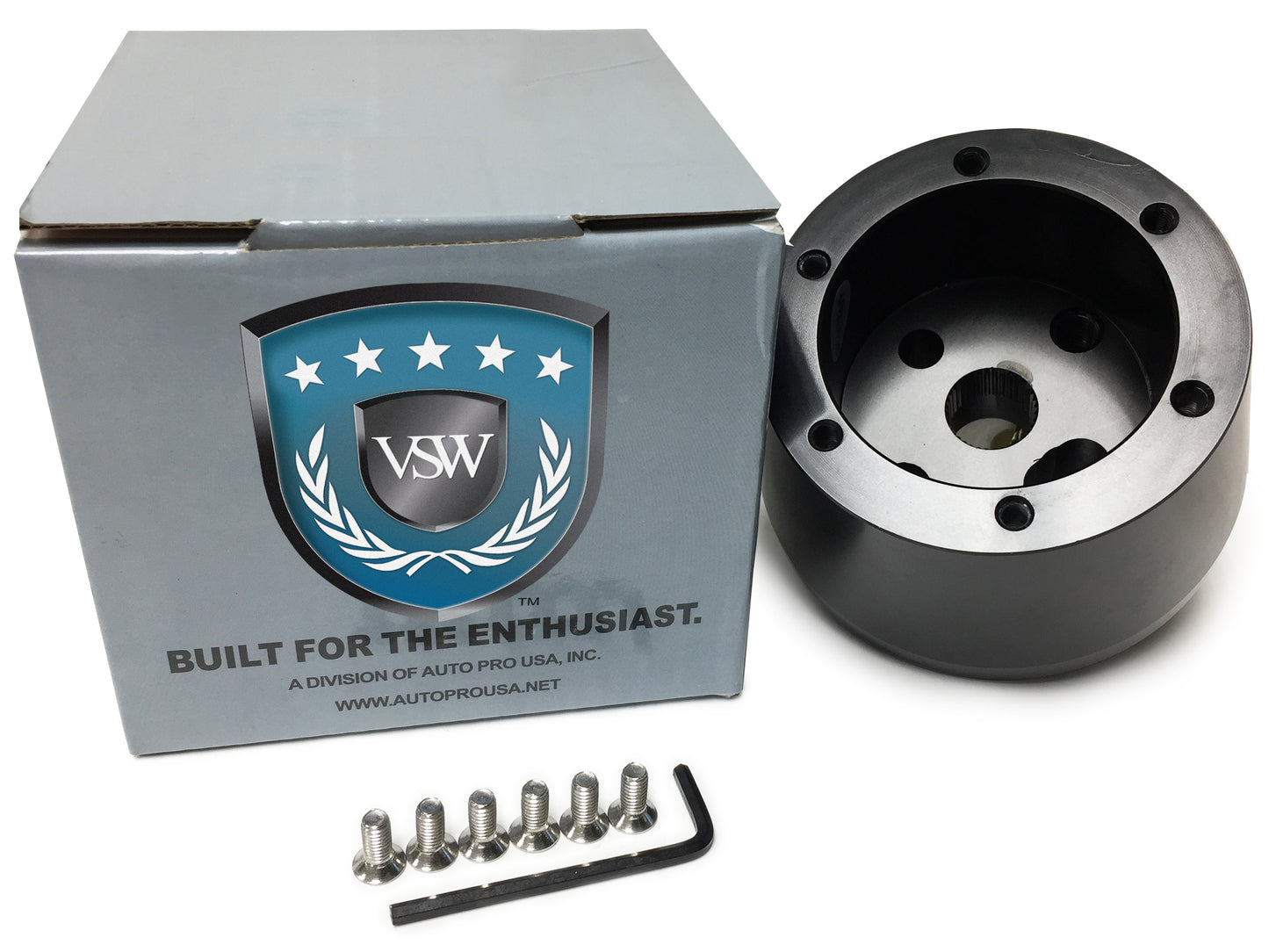 1955-68 GM Style 6-Bolt Black Steering Wheel Hub Adapter