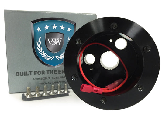 1959-74.5 VW 6-Bolt Black Steering Wheel Hub Adapter (13/16" spline)