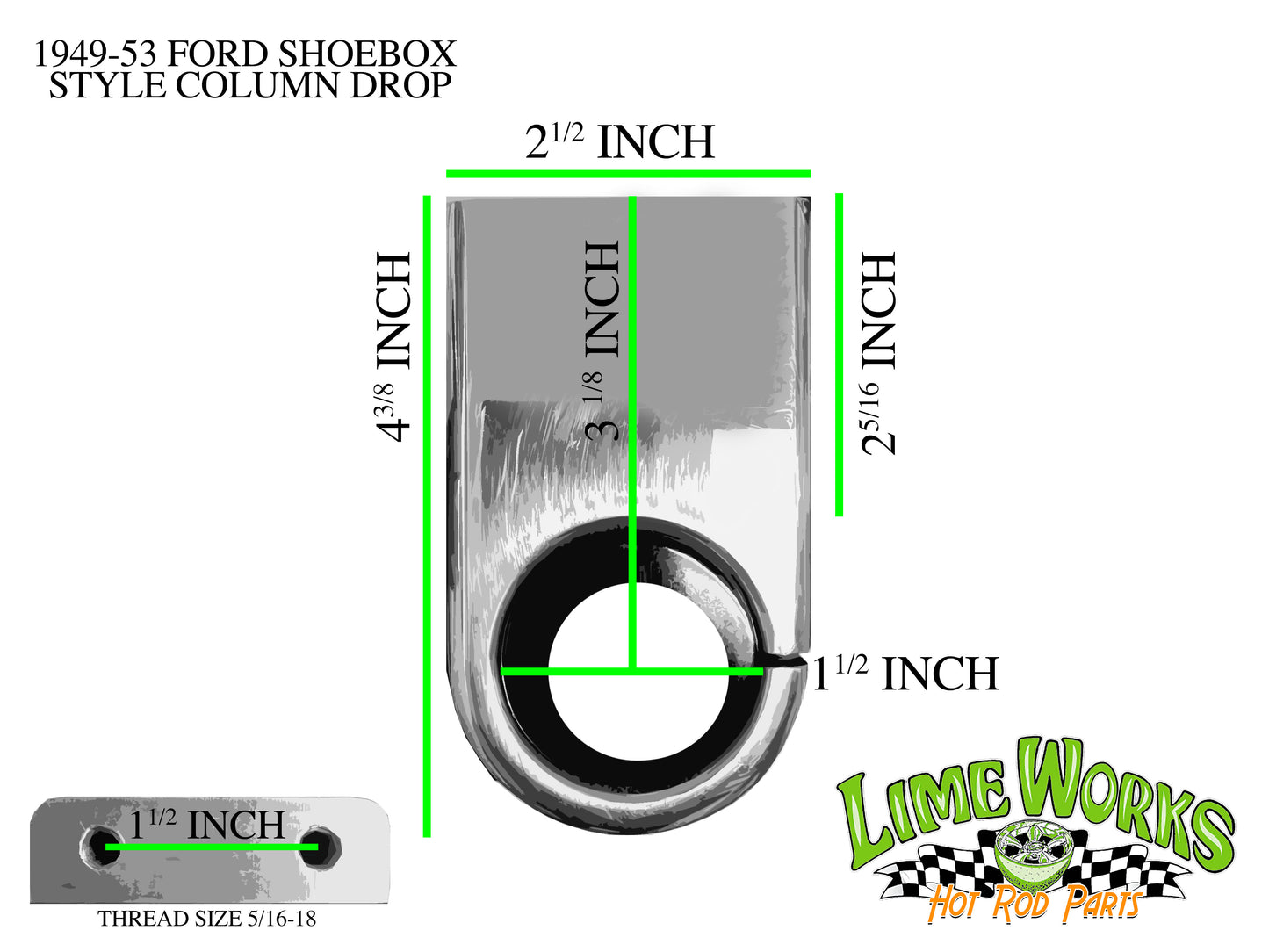 1949-53 Ford Shoebox Style Column Drop
