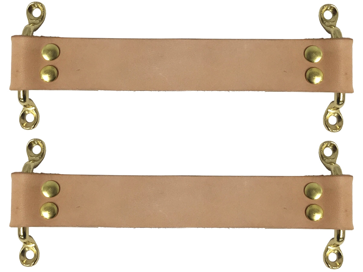 Leather Door Pull / Door Check Brass Kit (Choice of Color)