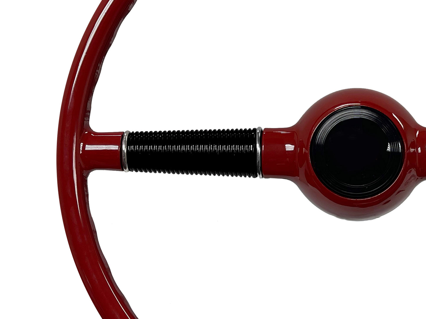 16" Forty Red Steering Wheel Kit, Black Spokes