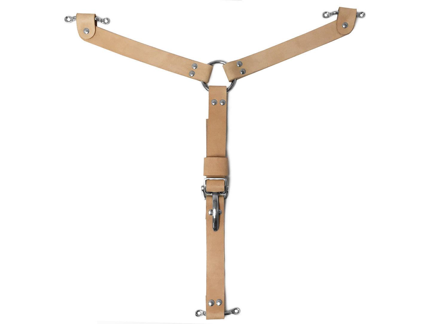 Leather "Y" Hood Strap Stainless Steel Kit (Choice of Color)