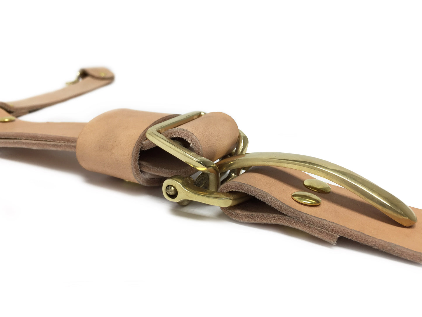 Leather "Y" Hood Strap Brass Kit (Choice of Color)