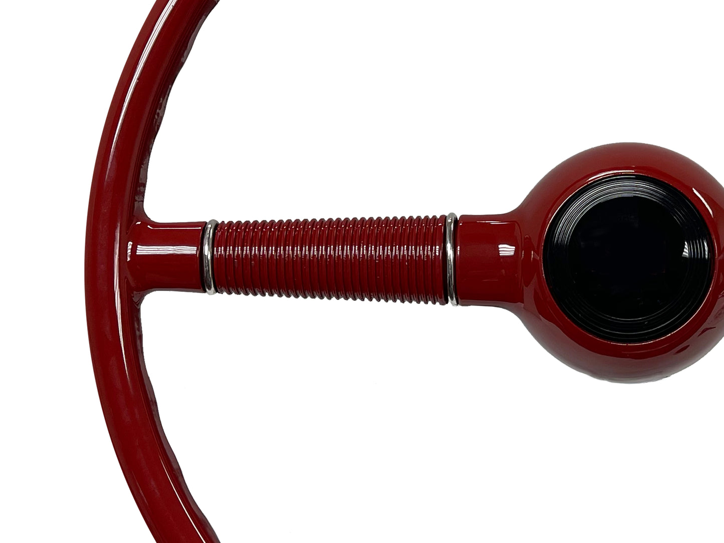 16" Forty Red Steering Wheel with Black Horn Cap