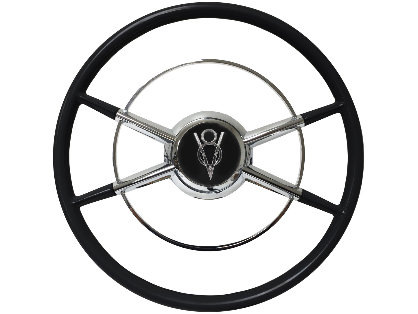 16" Crestliner Black Steering Wheel V8 Kit