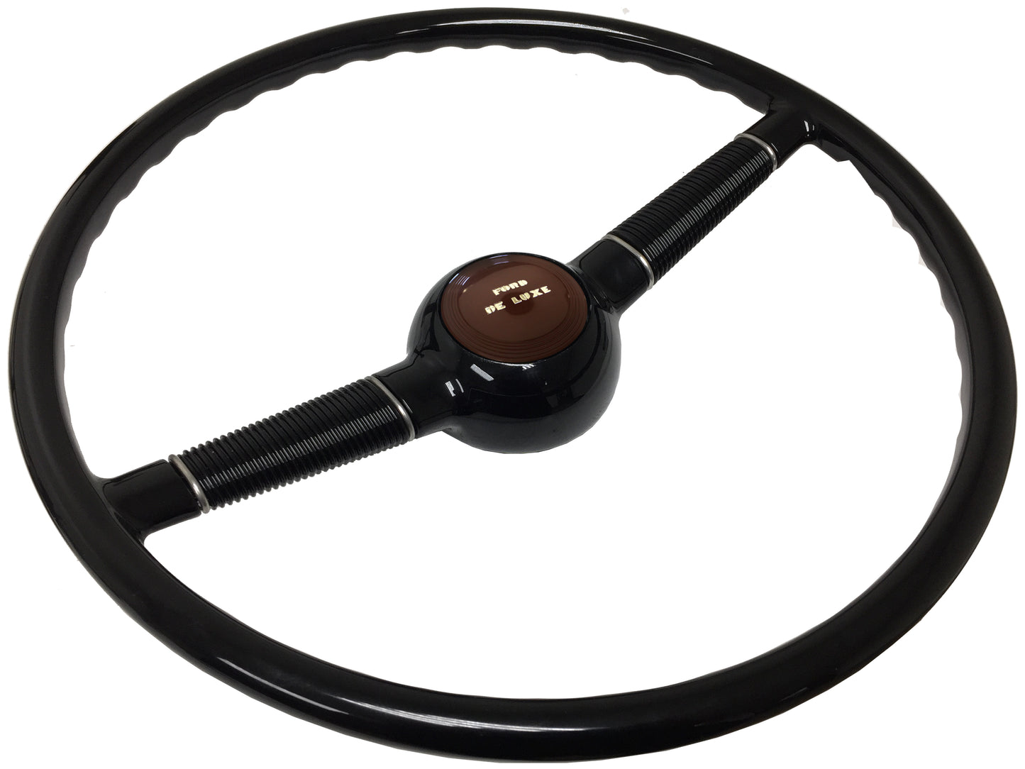 16" Forty Black Steering Wheel Kit with Ford De Luxe Horn Cap