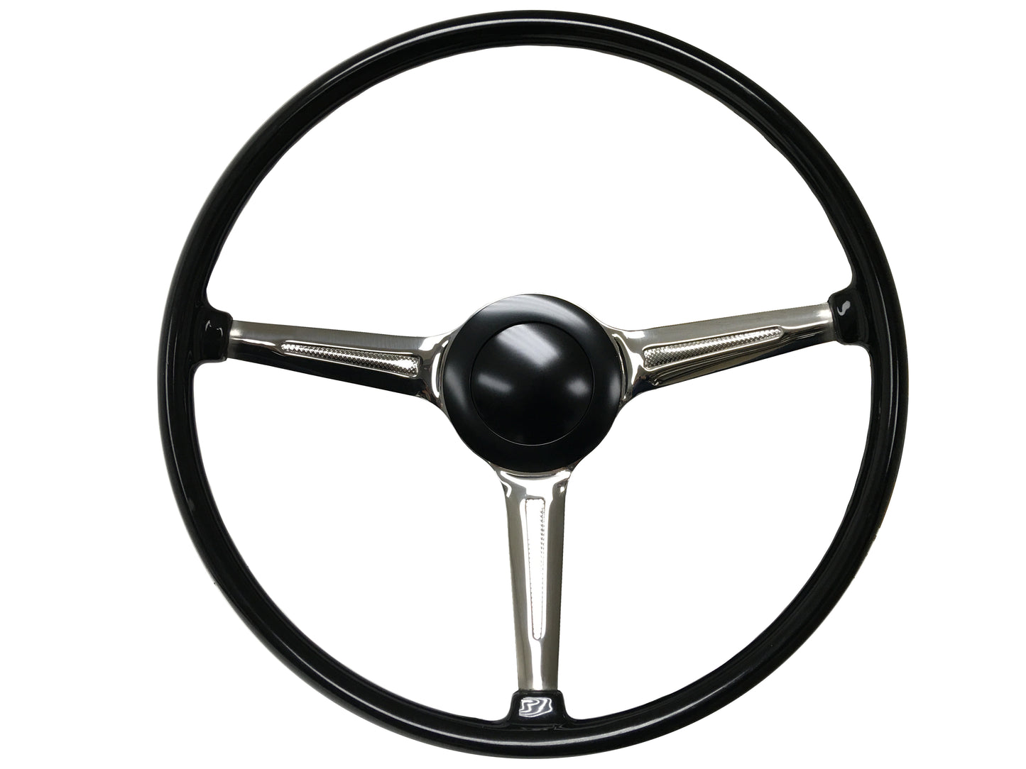 356 Porsche Style 9-Bolt Steering Wheel Black Kit
