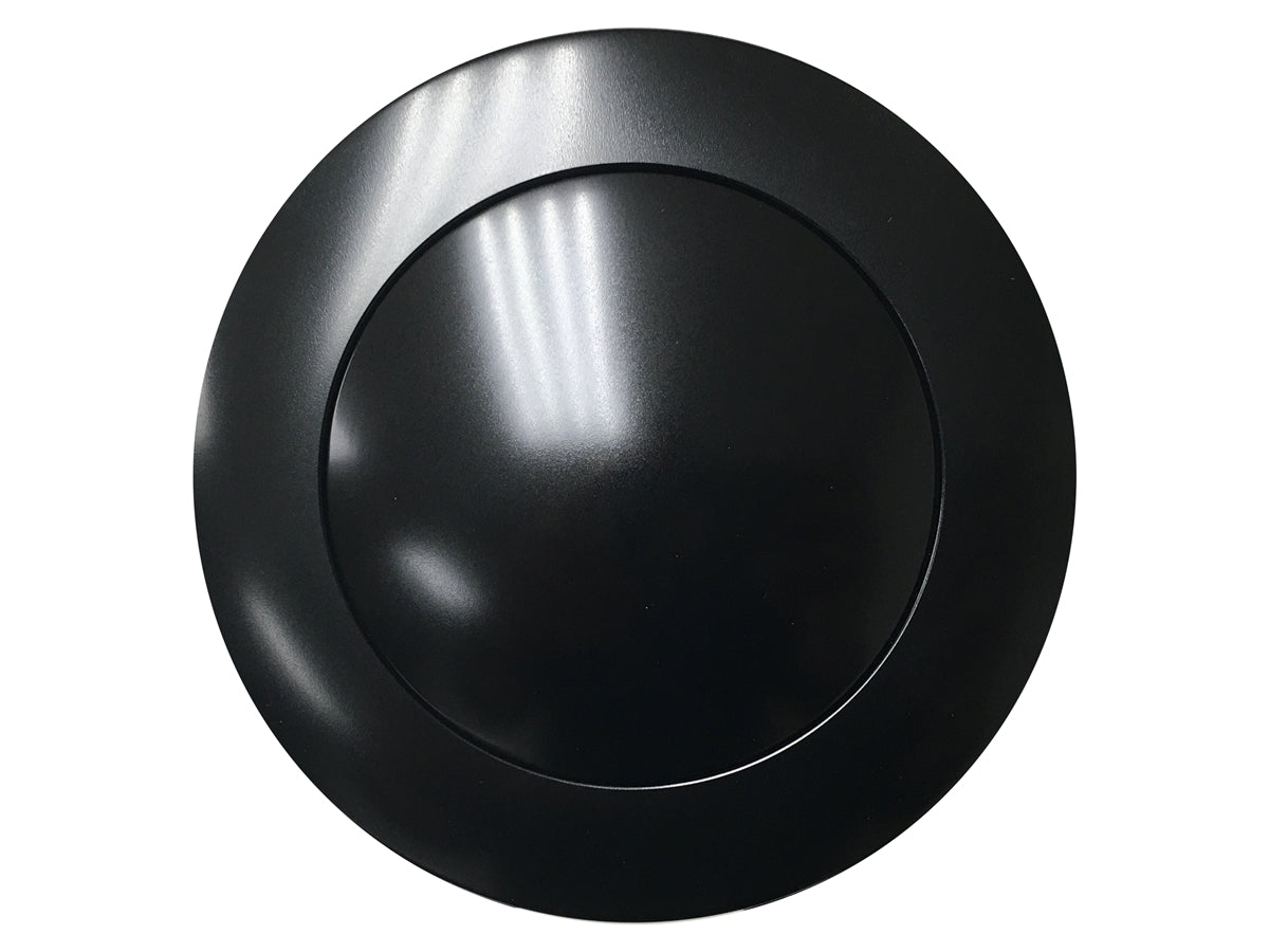 9-Bolt Black Billet Horn Button