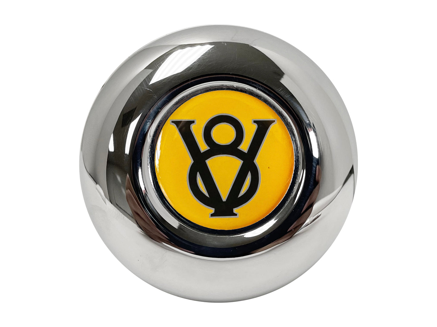 15" Leather 3-Bolt Sprint Steering Wheel Yellow Hot Rod V8 Kit, Solid 3-Spoke