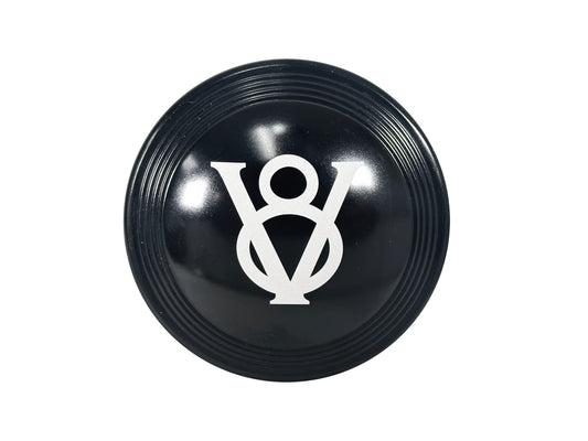 Laser Etched Hot Rod V8 Black Billet Horn Cap