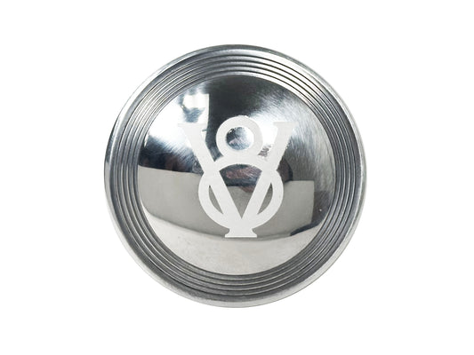 Laser Etched Hot Rod V8 Polished Billet Horn Cap
