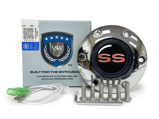 S6 Chrome Horn Button Red SS Auto Pro USA