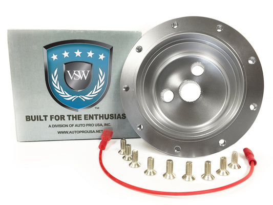 1959-74.5 VW 9-Bolt Silver Steering Wheel Hub Adapter (13/16" spline)