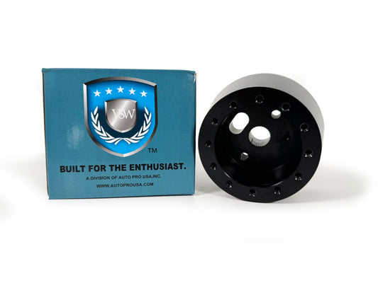 Late GM Style 6-Bolt Black Steering Wheel Hub Adapter