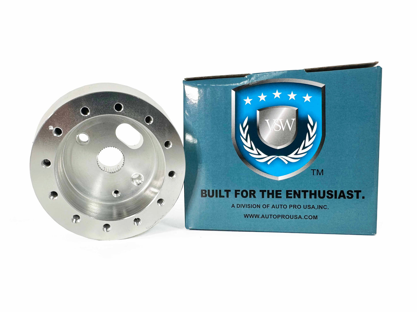 Late GM Style 6-Bolt Steering Wheel Hub Adapter, Anodized 6061 Aluminum