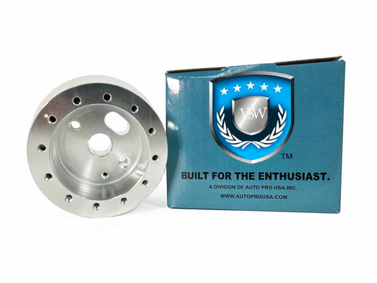 Late GM Style 6-Bolt Steering Wheel Hub Adapter, Anodized 6061 Aluminum