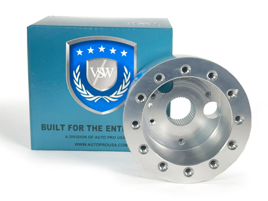 1959-74.5 VW 6-Bolt Silver Steering Wheel Hub Adapter (13/16" spline)