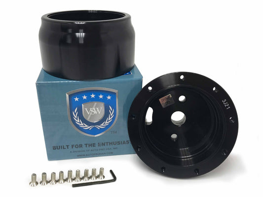 1969-89 GM Style Telescopic 9-Bolt Black Steering Wheel Column Hub Adapter