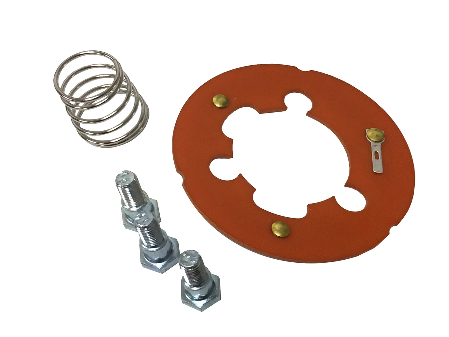 15" Leather 3-Bolt Sprint Steering Wheel Chevy BelAir Emblem Kit, 3-Spoke with Holes